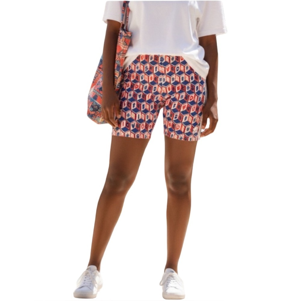 Adidas x FARM Rio Oasis Night Bike Shorts NWT | Women’s M | 9” Inseam - Picture 9 of 16
